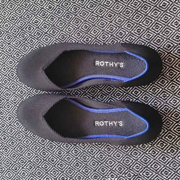 Rothy’s round toe black ballet flats size 6.5 - Picture 5 of 10